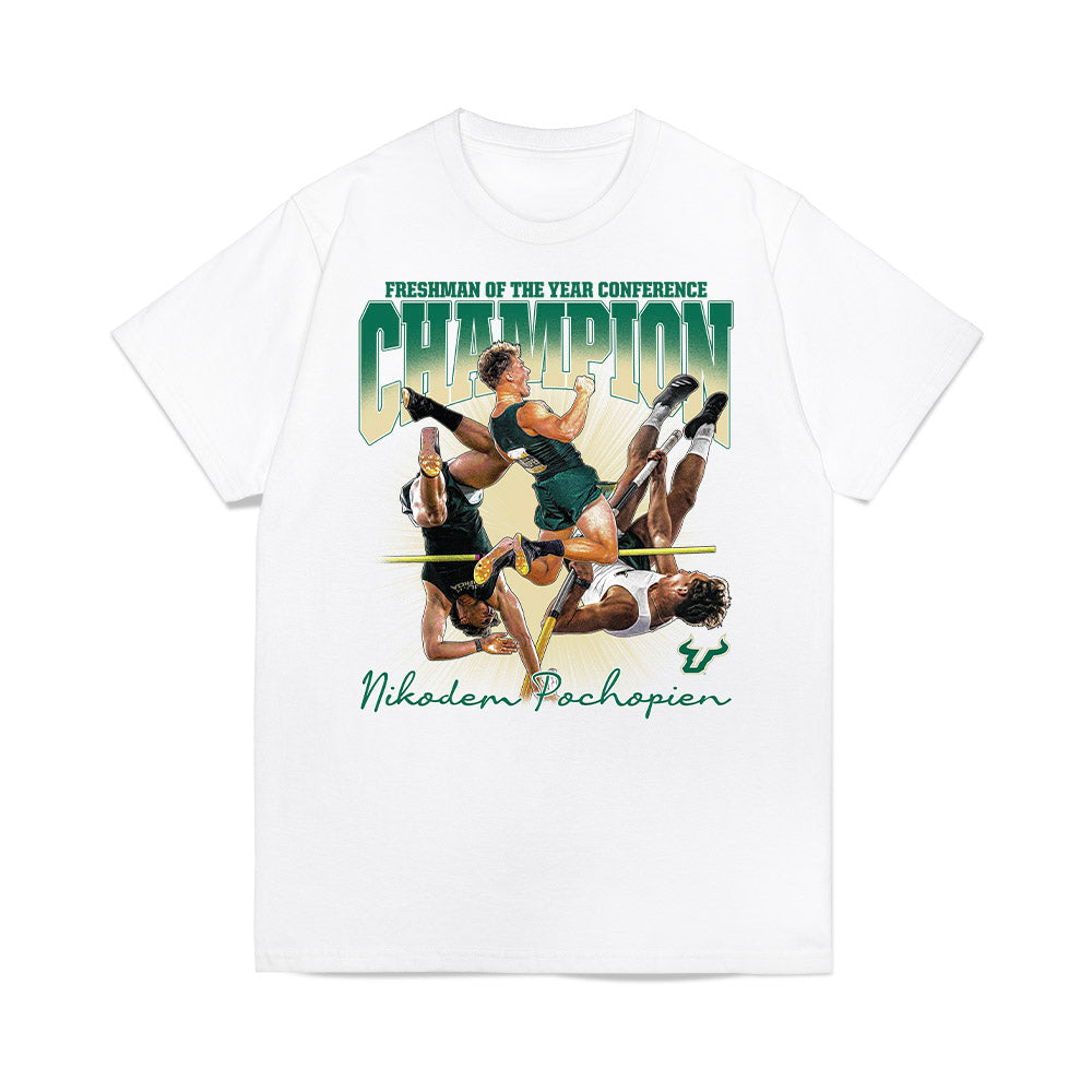 USF - NCAA Men's Track & Field : Nikodem Pochopie' - 2025 Champion Freshman of the Year Collage Premium T-Shirt-0