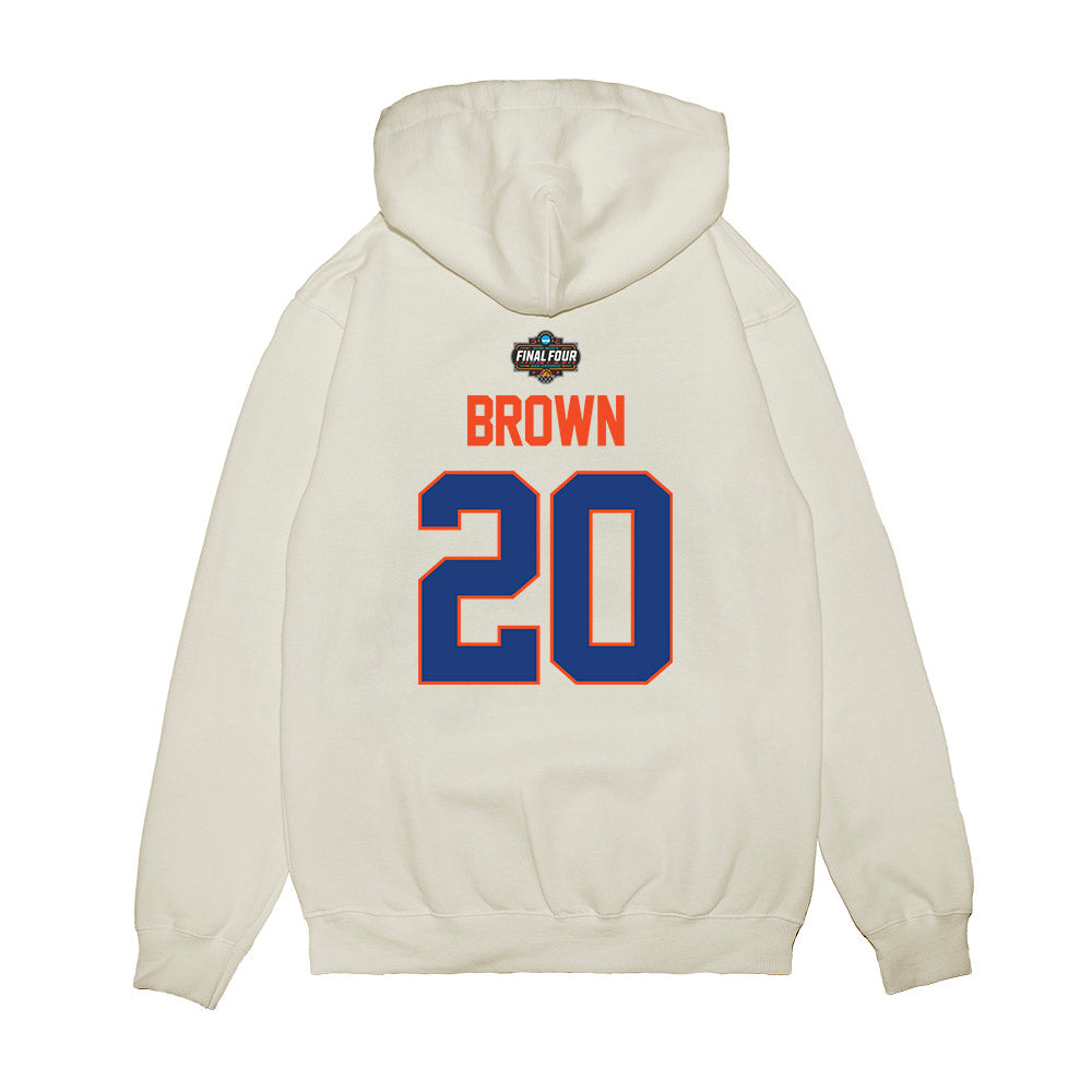 Florida - NCAA Men's Basketball : Isaiah Brown - NCAA® March Madness® 2025 Final Four Premium Hooded Sweatshirt-1