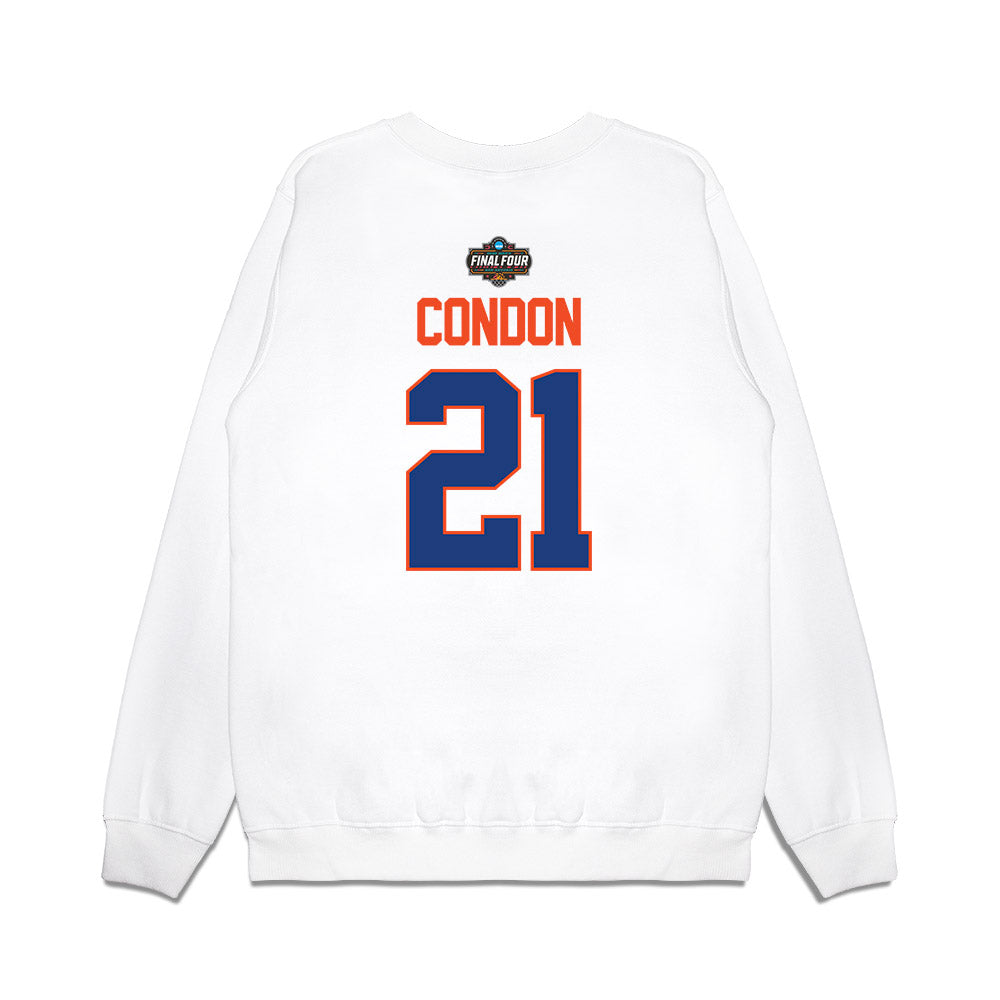Florida - NCAA Men's Basketball : Alex Condon - NCAA® March Madness® 2025 Final Four Premium Crewneck Sweatshirt-1