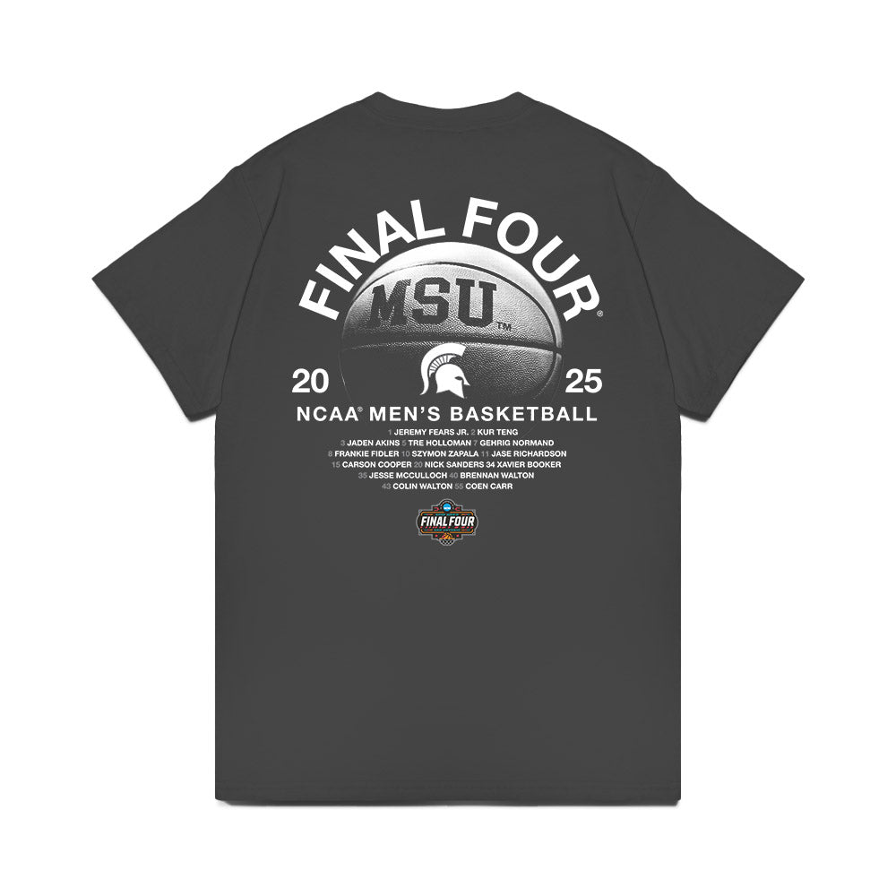 Michigan State - NCAA Men's Basketball : - NCAA® March Madness® 2025 Final 4 Roster Premium T-Shirt-1