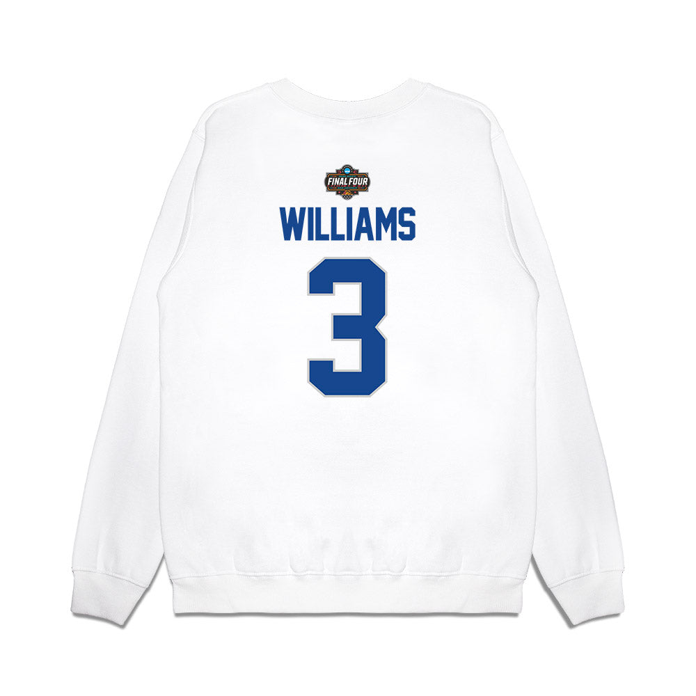 Kentucky - NCAA Men's Basketball : Kam Williams - NCAA® March Madness® 2025 Final 4 Shersey Premium Crewneck Sweatshirt-1