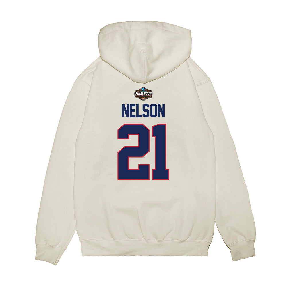 Arizona - NCAA Men's Basketball : Evan Nelson - NCAA® March Madness® 2025 Final 4 Shersey Premium Hooded Sweatshirt-1