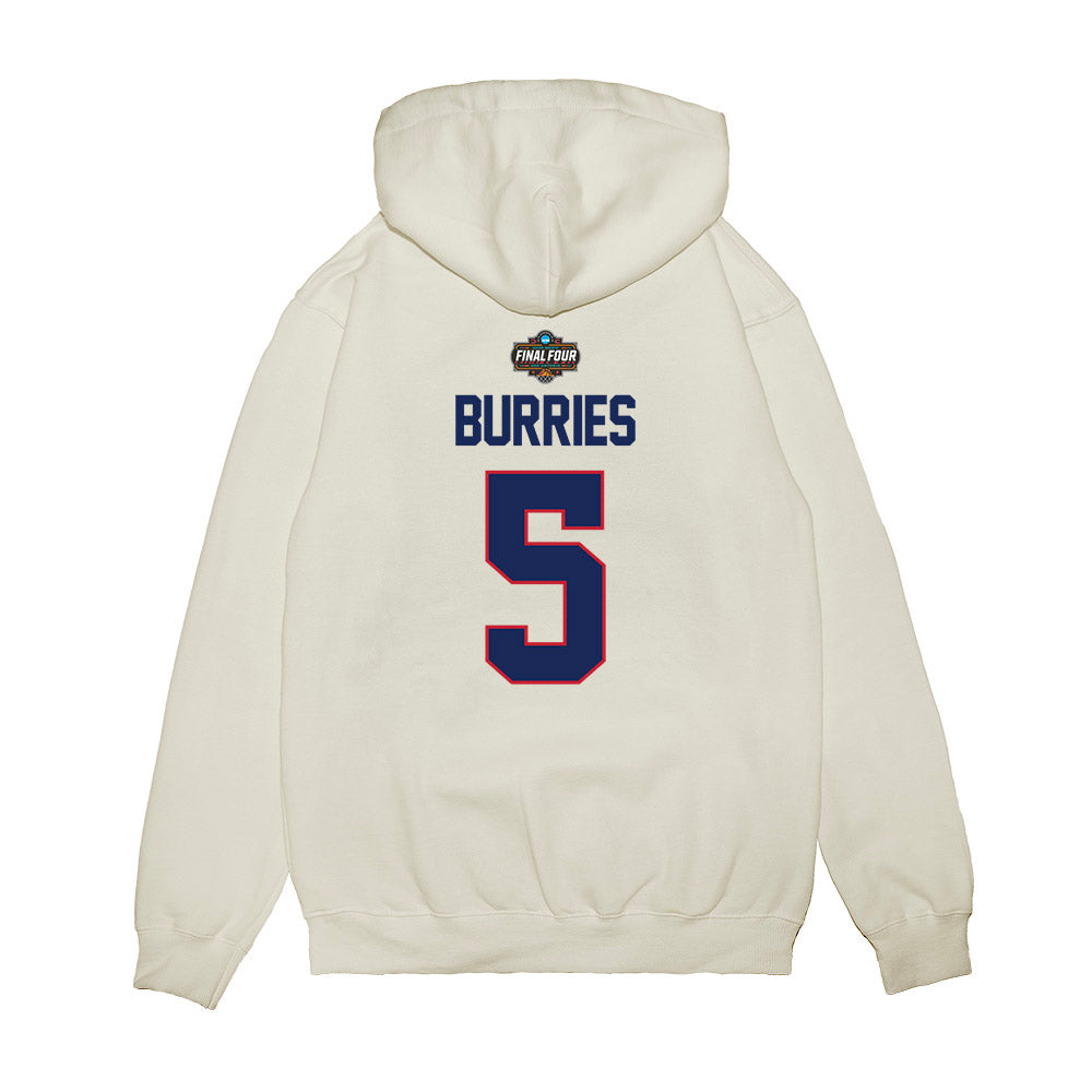 Arizona - NCAA Men's Basketball : Brayden Burries - NCAA® March Madness® 2025 Final 4 Shersey Premium Hooded Sweatshirt-1