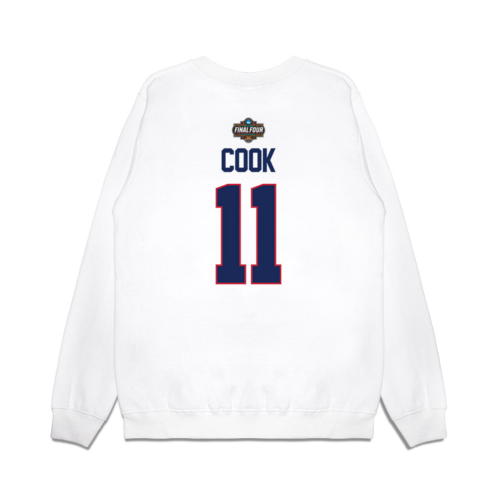 Arizona - NCAA Men's Basketball : Jackson Cook - NCAA® March Madness® 2025 Final 4 Shersey Premium Crewneck Sweatshirt-1