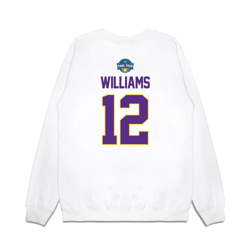 LSU - NCAA Women's Basketball : Mikaylah Williams - NCAA® March Madness® 2025 Final Four Shersey Premium Crewneck Sweatshirt-1