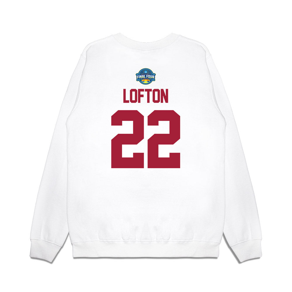 Oklahoma - NCAA Women's Basketball : Keziah Lofton - NCAA® March Madness® 2025 Final 4 Shersey Premium Crewneck Sweatshirt-1