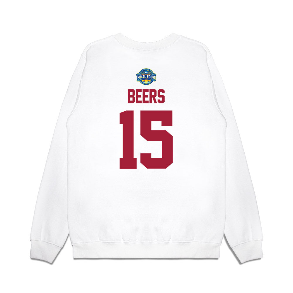 Oklahoma - NCAA Women's Basketball : Raegan Beers - NCAA® March Madness® 2025 Final 4 Shersey Premium Crewneck Sweatshirt-1