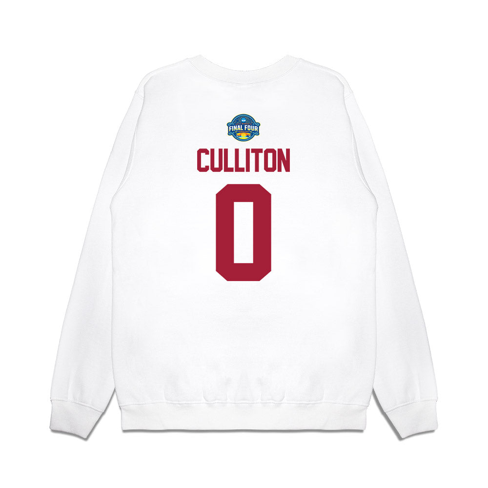 Oklahoma - NCAA Women's Basketball : Beatrice Culliton - NCAA® March Madness® 2025 Final 4 Shersey Premium Crewneck Sweatshirt-1