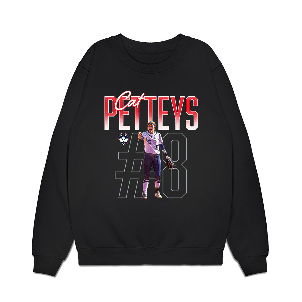 UConn - NCAA Softball : Cat Petteys - Collage Premium Crewneck Sweatshirt-0
