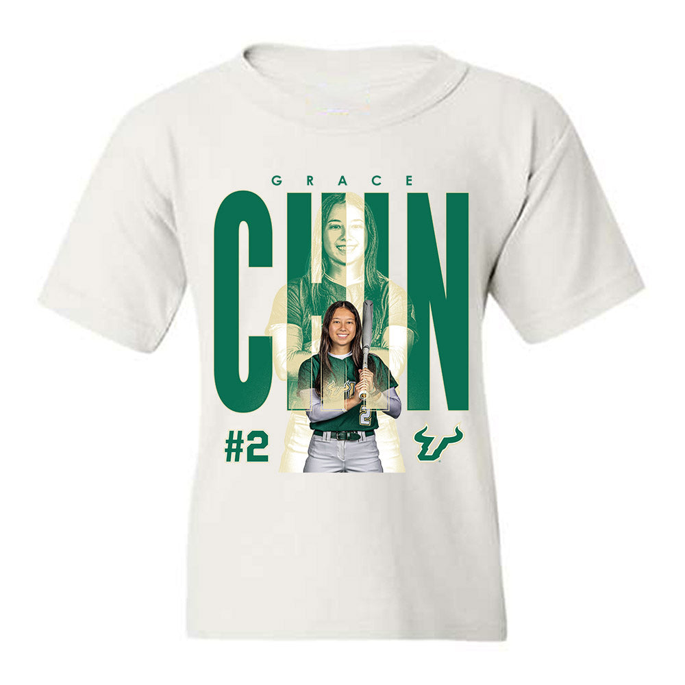 USF - NCAA Softball : Grace Chin - Collage Youth T-Shirt-0