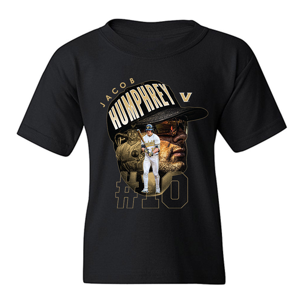 Vanderbilt - NCAA Baseball : Jacob Humphrey - Collage Youth T-Shirt-0