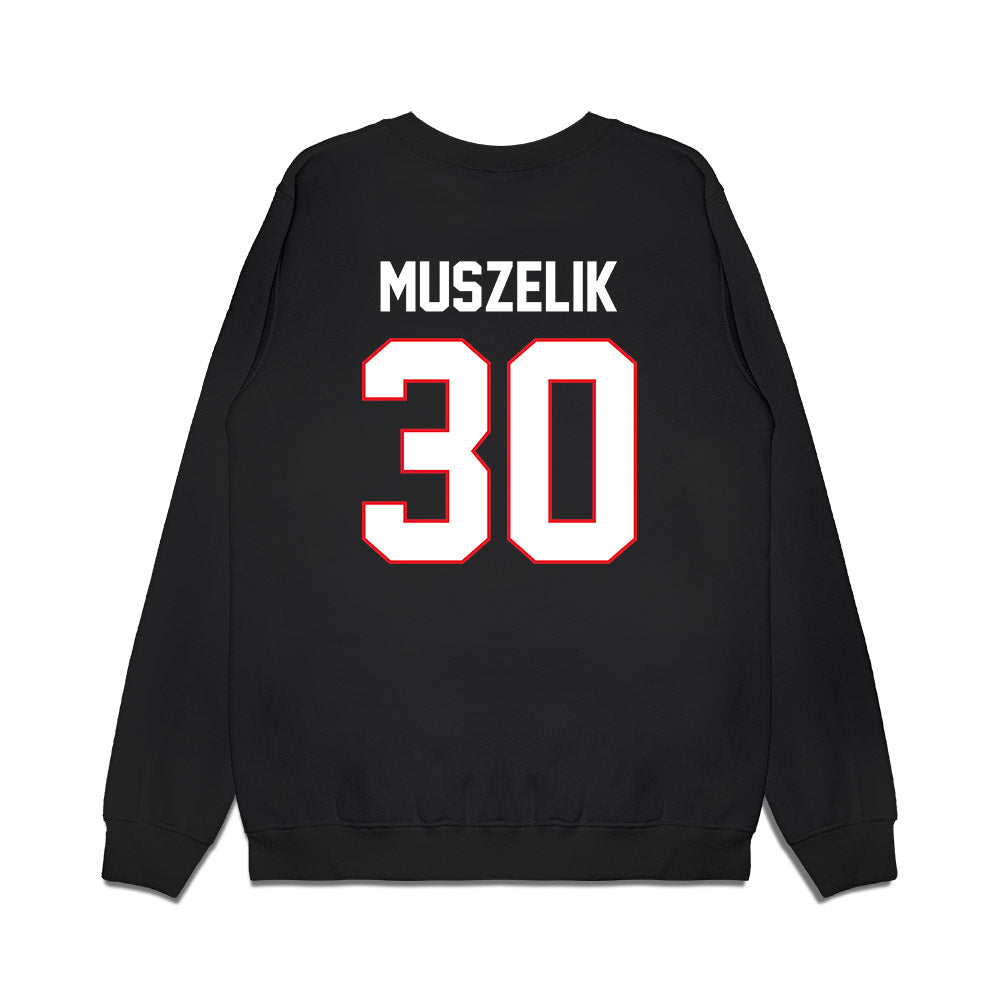 UConn - NCAA Men's Ice Hockey : Tyler Muszelik - Championship Classic Shersey Premium Crewneck Sweatshirt-1
