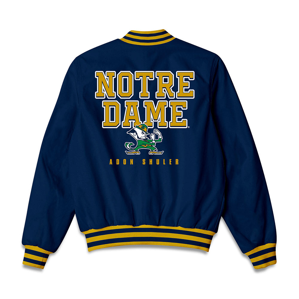 Notre Dame - NCAA Football : Adon Shuler - Bomber Jacket-1