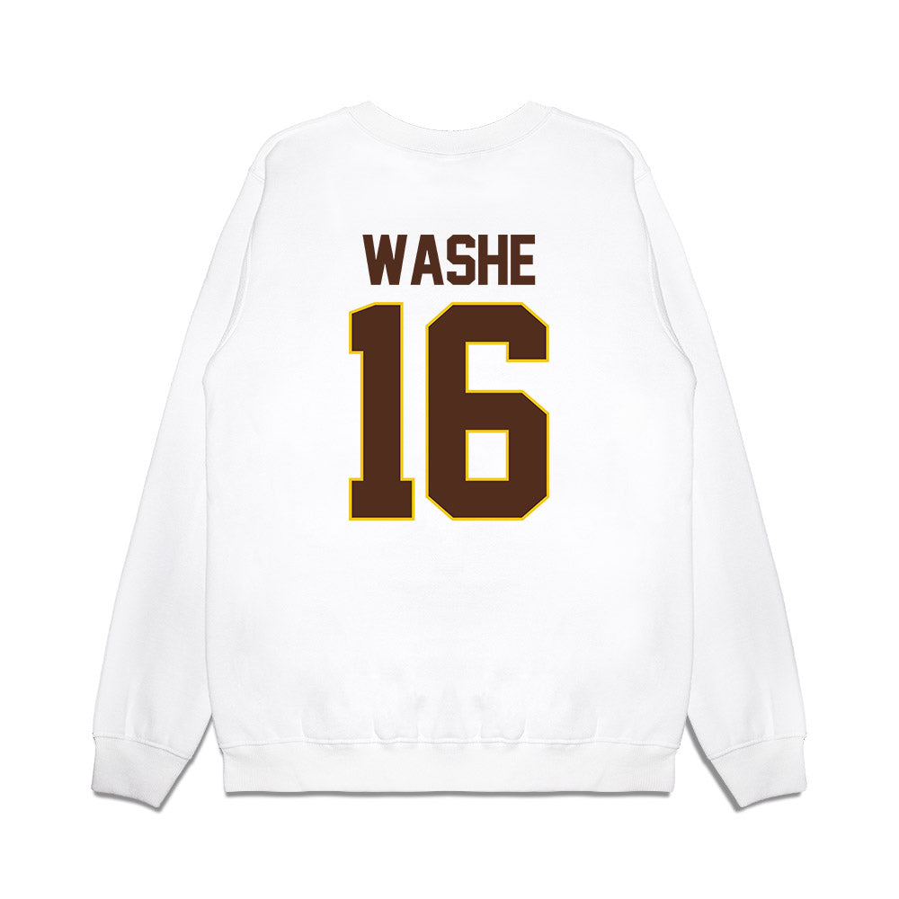 Western Michigan - NCAA Men's Ice Hockey : Tim Washe - Premium Crewneck Sweatshirt-1