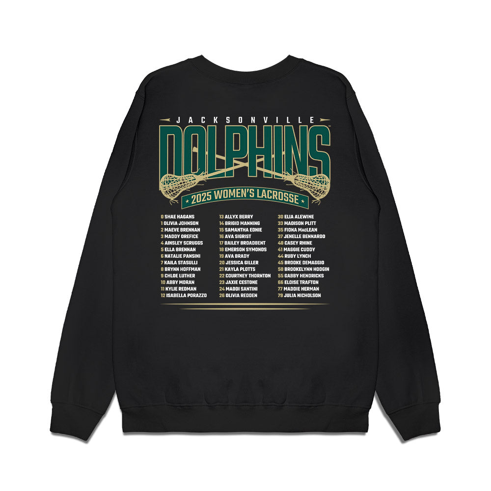 Jacksonville - NCAA Women's Lacrosse : Roster Premium Crewneck Sweatshirt-1
