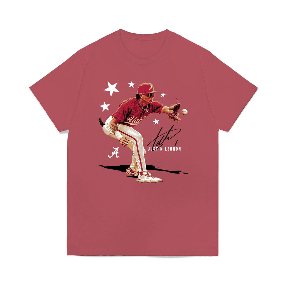Alabama - NCAA Baseball : Justin Lebron - Premium T-Shirt-0