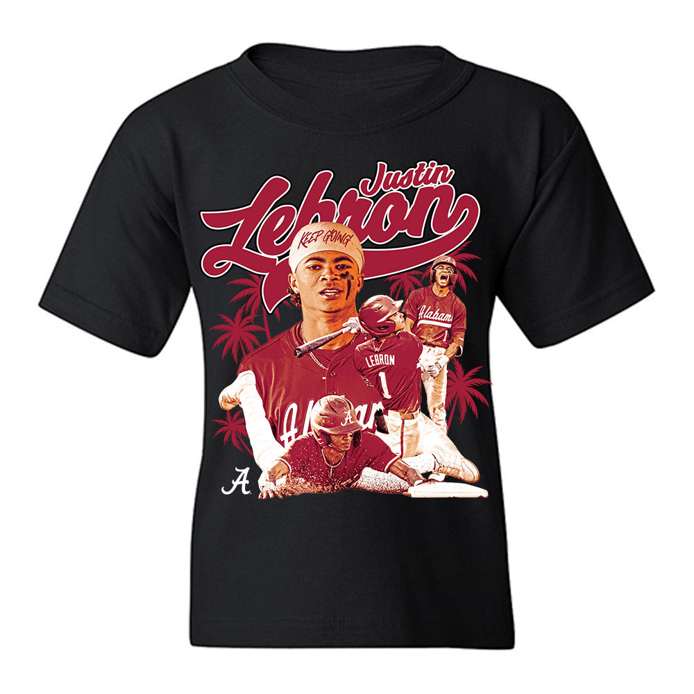 Alabama - NCAA Baseball : Justin Lebron - Youth T-Shirt-0