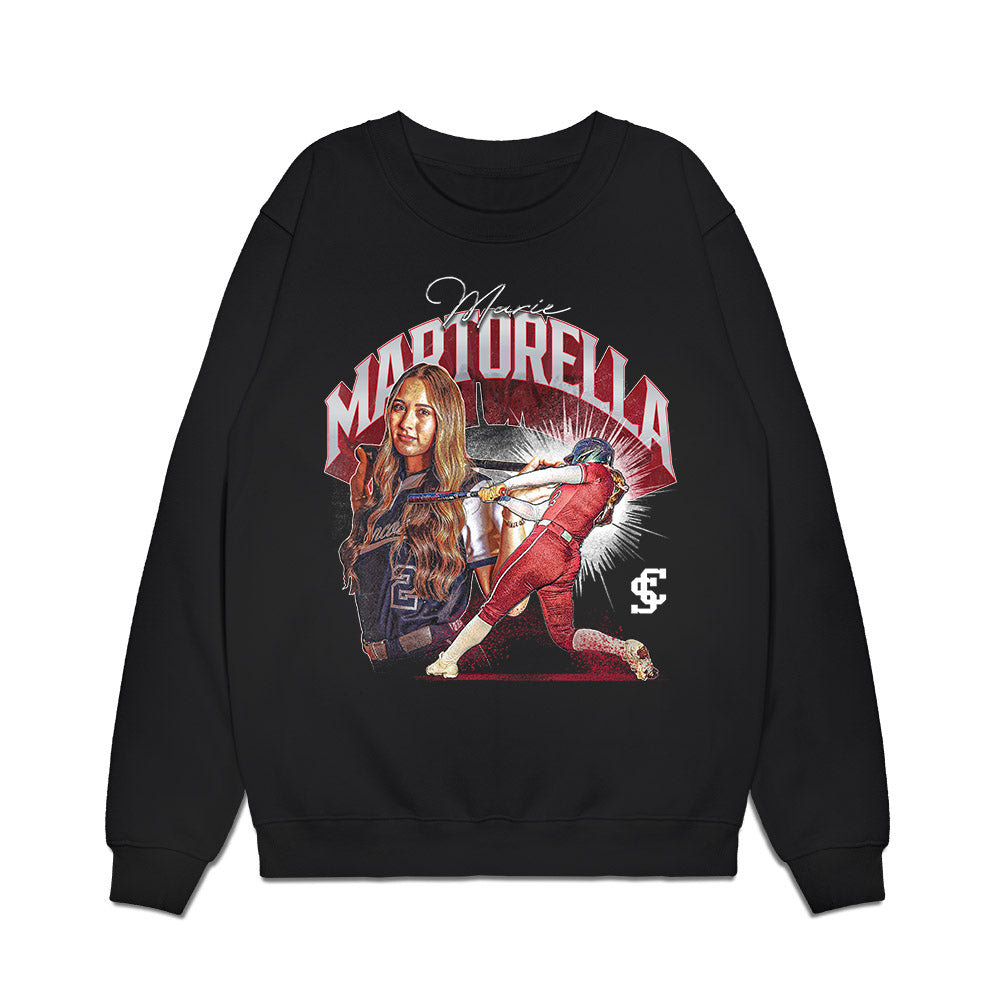 SCU - NCAA Softball : Marie Martorella - Collage Premium Crewneck Sweatshirt-0
