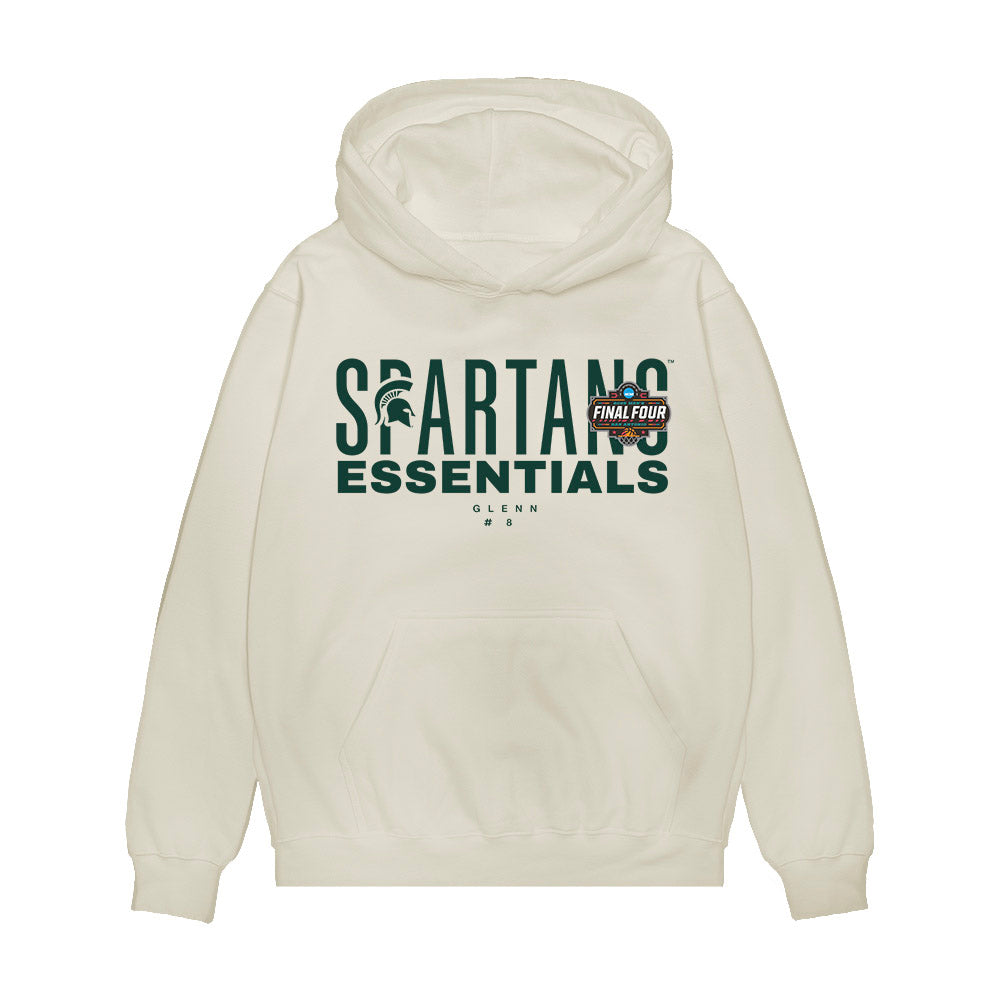 Michigan State - NCAA Men's Basketball : Kaleb Glenn - NCAA® March Madness® Essentials Final 4 Premium Hooded Sweatshirt-0