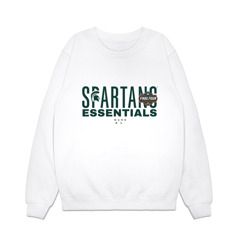 Michigan State - NCAA Men's Basketball : Cam Ward - NCAA® March Madness® Essentials Final 4 Premium Crewneck Sweatshirt-0