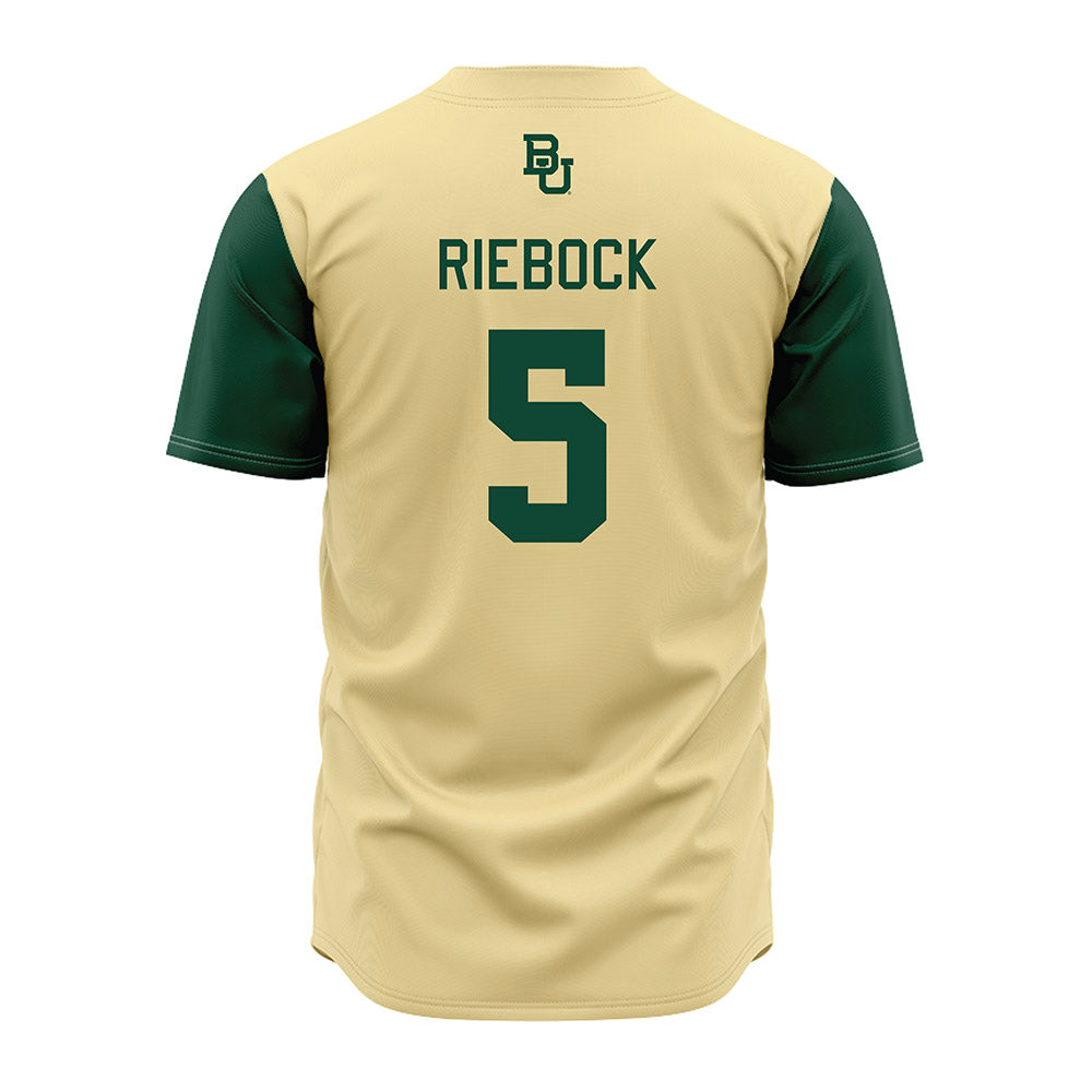 Baylor - NCAA Baseball : Pearson Riebock - Cream Jersey-1