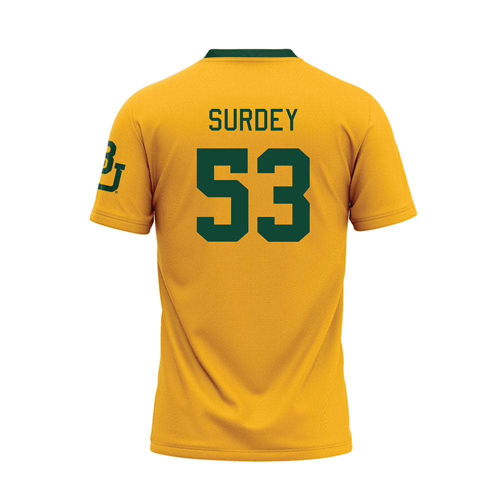Baylor - NCAA Baseball : Jack Surdey - Gold Baseball Jersey-1