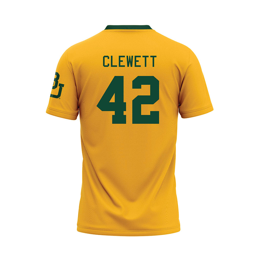 Baylor - NCAA Baseball : Camden Clewett - Gold Baseball Jersey-1