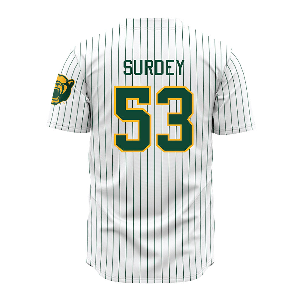 Baylor - NCAA Baseball : Jack Surdey - Pinstripe Jersey-1