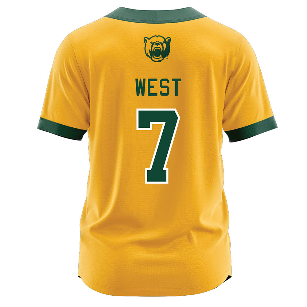 Baylor - NCAA Softball : Kaci West - Gold Jersey-1