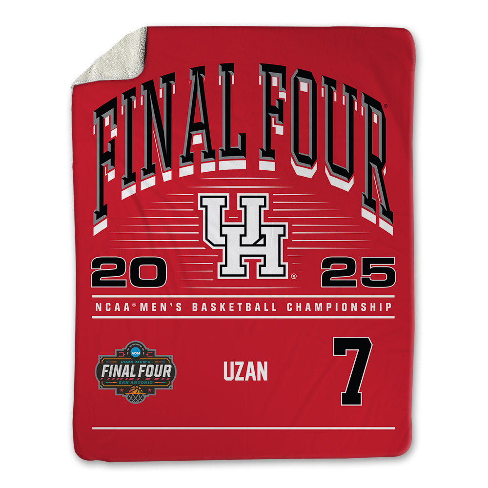 Houston - NCAA Men's Basketball : Milos Uzan - NCAA® March Madness® Final 4 Blanket-0