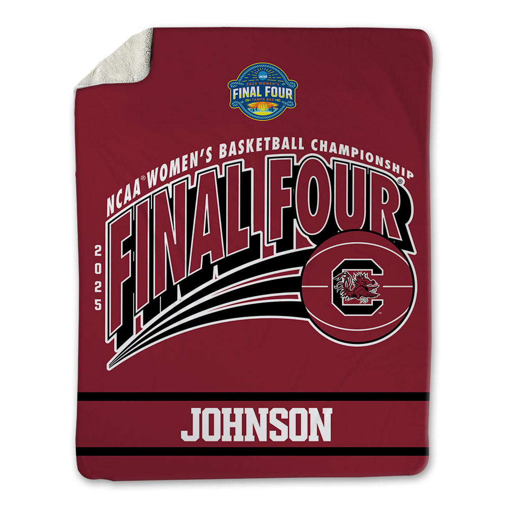 South Carolina - NCAA Women's Basketball : Raven Johnson - NCAA® March Madness® Final 4 Blanket-0