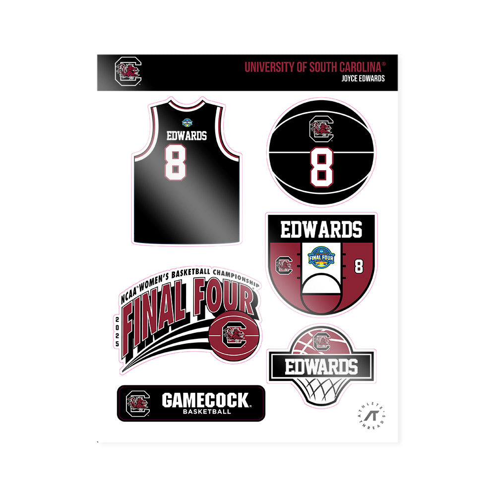 South Carolina - NCAA Women's Basketball : Joyce Edwards - NCAA® March Madness® Final 4 Sticker Sheet-0