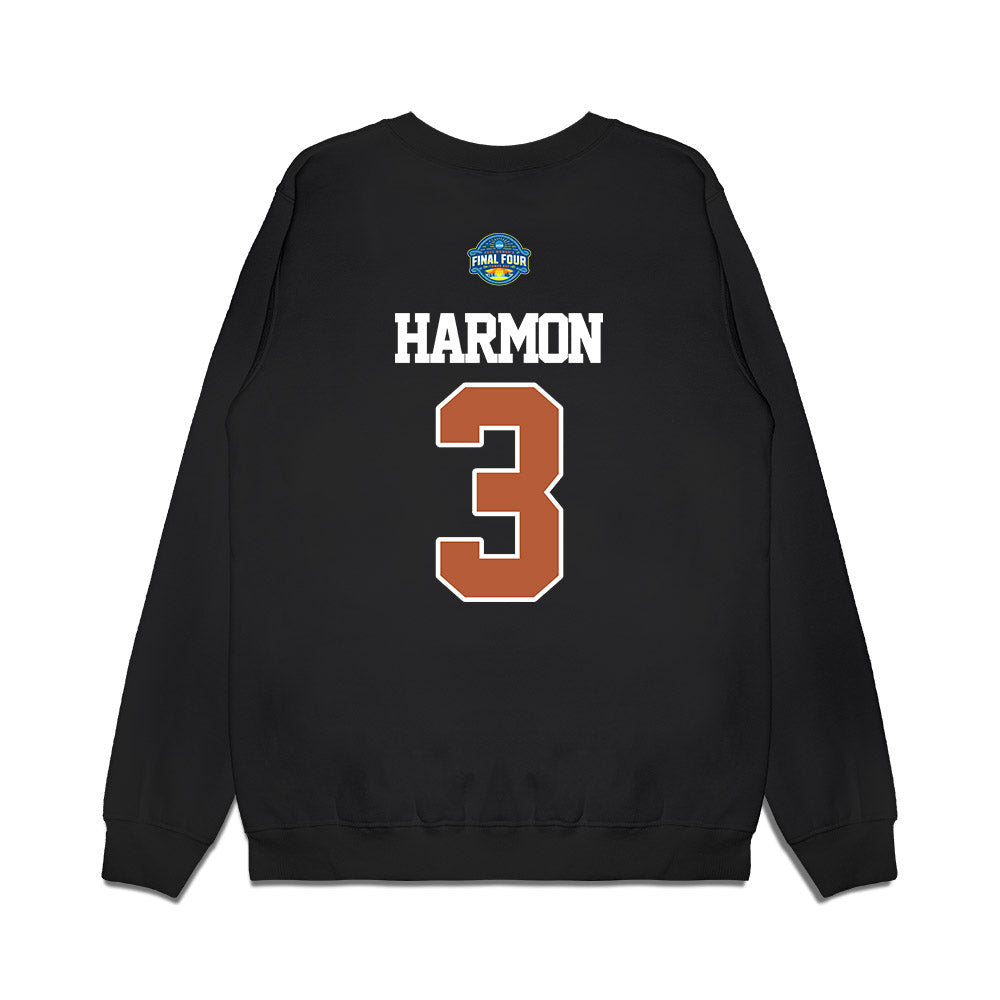 Texas - NCAA Women's Basketball : Rori Harmon - NCAA® March Madness® Final 4 Premium Crewneck Sweatshirt-1