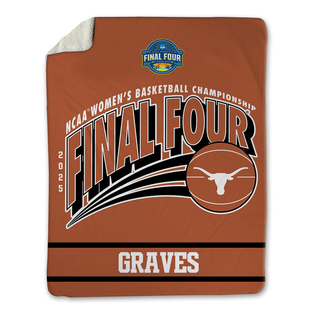 Texas - NCAA Women's Basketball : Sarah Graves - NCAA® March Madness® Final 4 Blanket-0