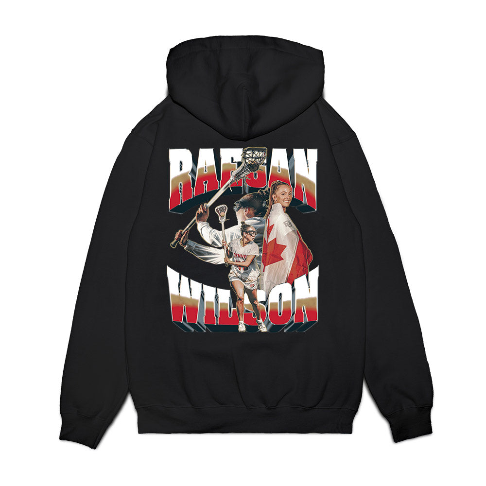 DU - NCAA Women's Lacrosse : Raegan Wilson - Premium Hooded Sweatshirt-1