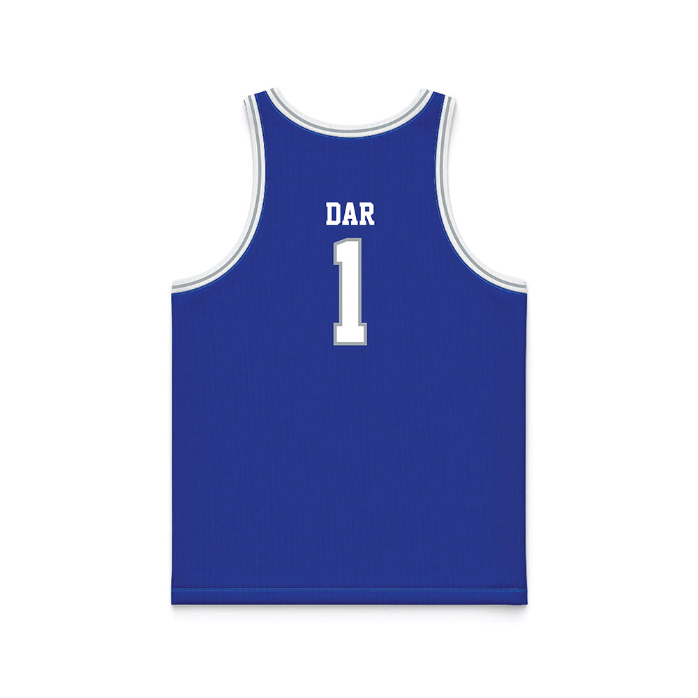 Seton Hall - NCAA Men's Basketball : Jacob Dar - Blue Basketball Jersey-1