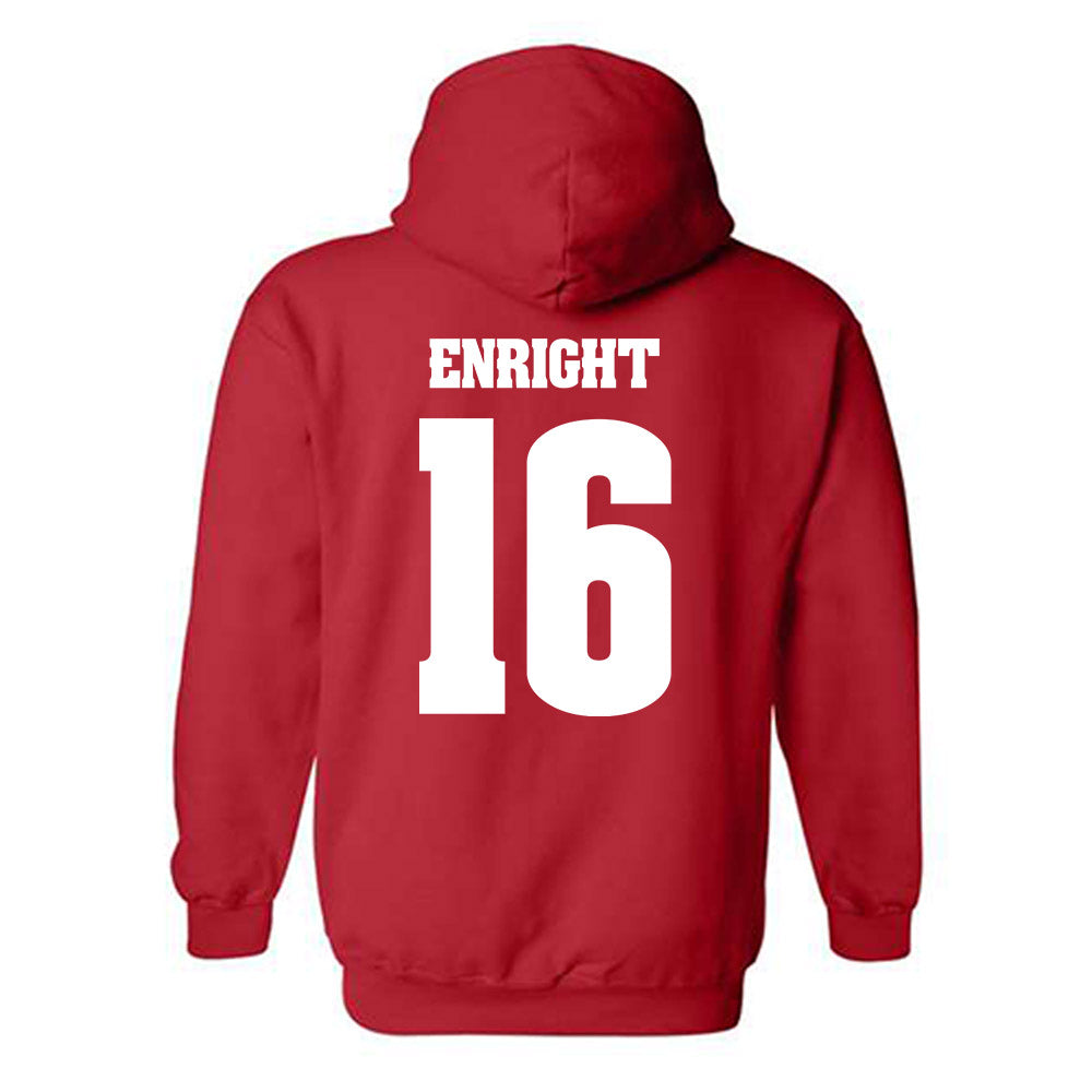 Wisconsin - NCAA Women's Ice Hockey : Claire Enright - Classic Shersey Hooded Sweatshirt-1