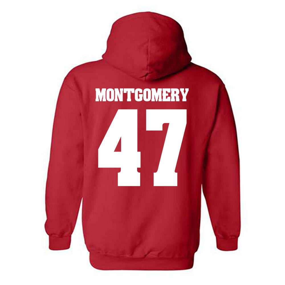 Wisconsin - NCAA Men's Ice Hockey : Blake Montgomery - Classic Shersey Hooded Sweatshirt-1