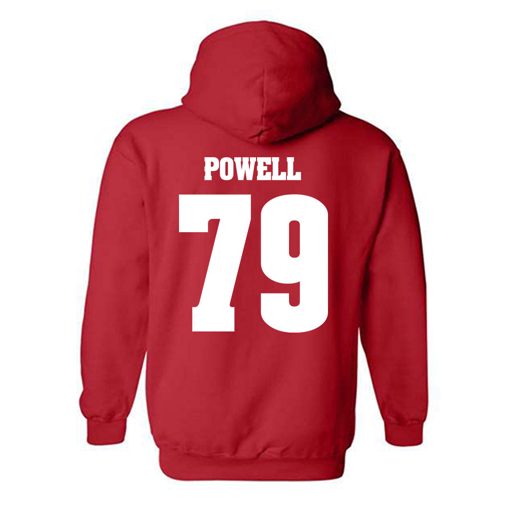 Wisconsin - NCAA Football : Logan Powell - Classic Shersey Hooded Sweatshirt-1