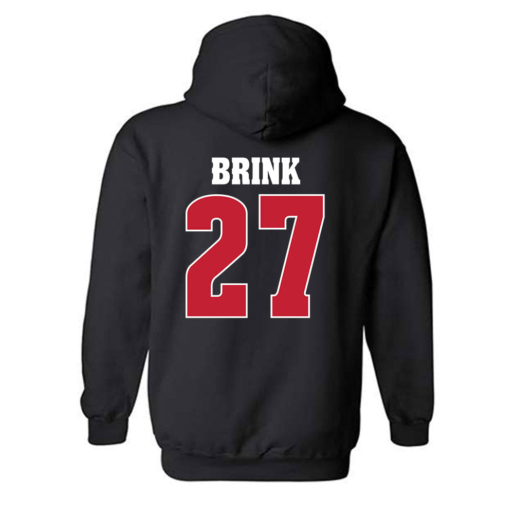 Wisconsin - NCAA Men's Ice Hockey : Finn Brink - Classic Shersey Hooded Sweatshirt-1