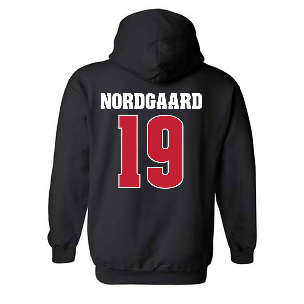 Wisconsin - NCAA Football : Langdon Nordgaard - Classic Shersey Hooded Sweatshirt-1