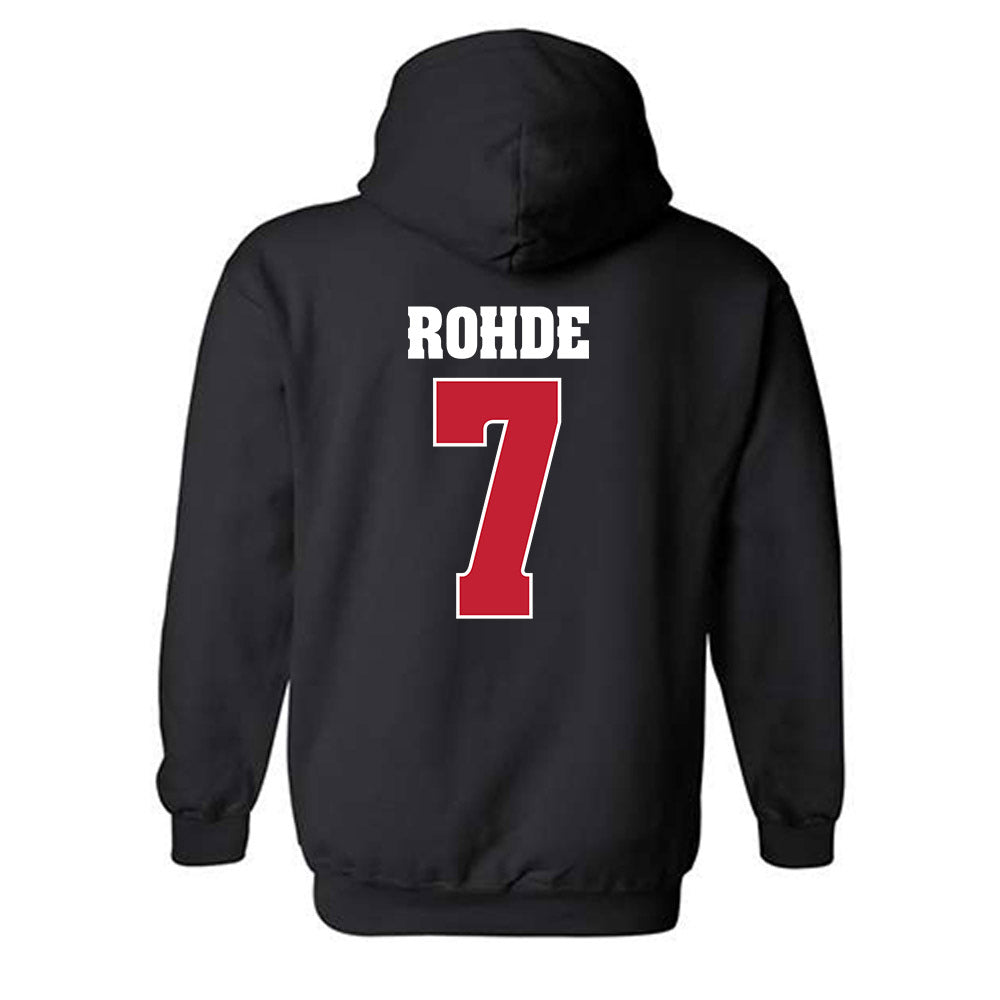 Wisconsin - NCAA Men's Basketball : Andrew Rohde - Classic Shersey Hooded Sweatshirt-1