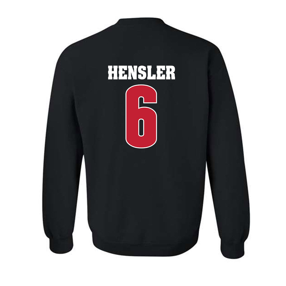Wisconsin - NCAA Men's Ice Hockey : Logan Hensler - Classic Shersey Crewneck Sweatshirt-1