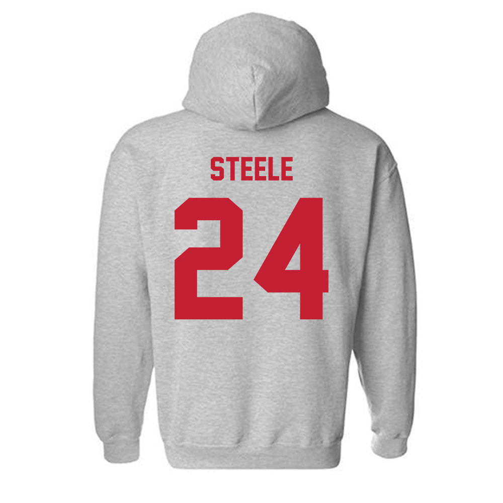Wisconsin - NCAA Women's Basketball : Laci Steele - Classic Shersey Hooded Sweatshirt-1