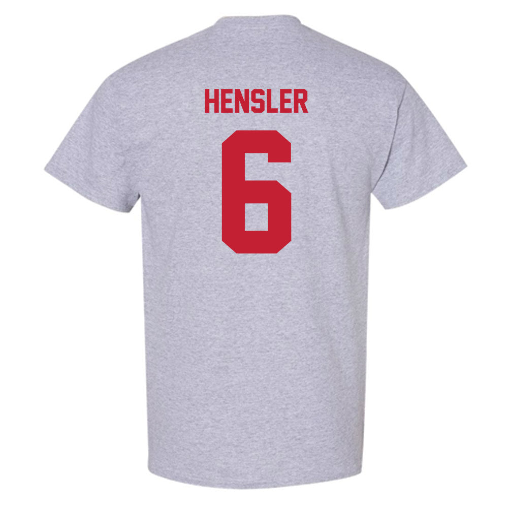 Wisconsin - NCAA Men's Ice Hockey : Logan Hensler - Classic Shersey T-Shirt-1