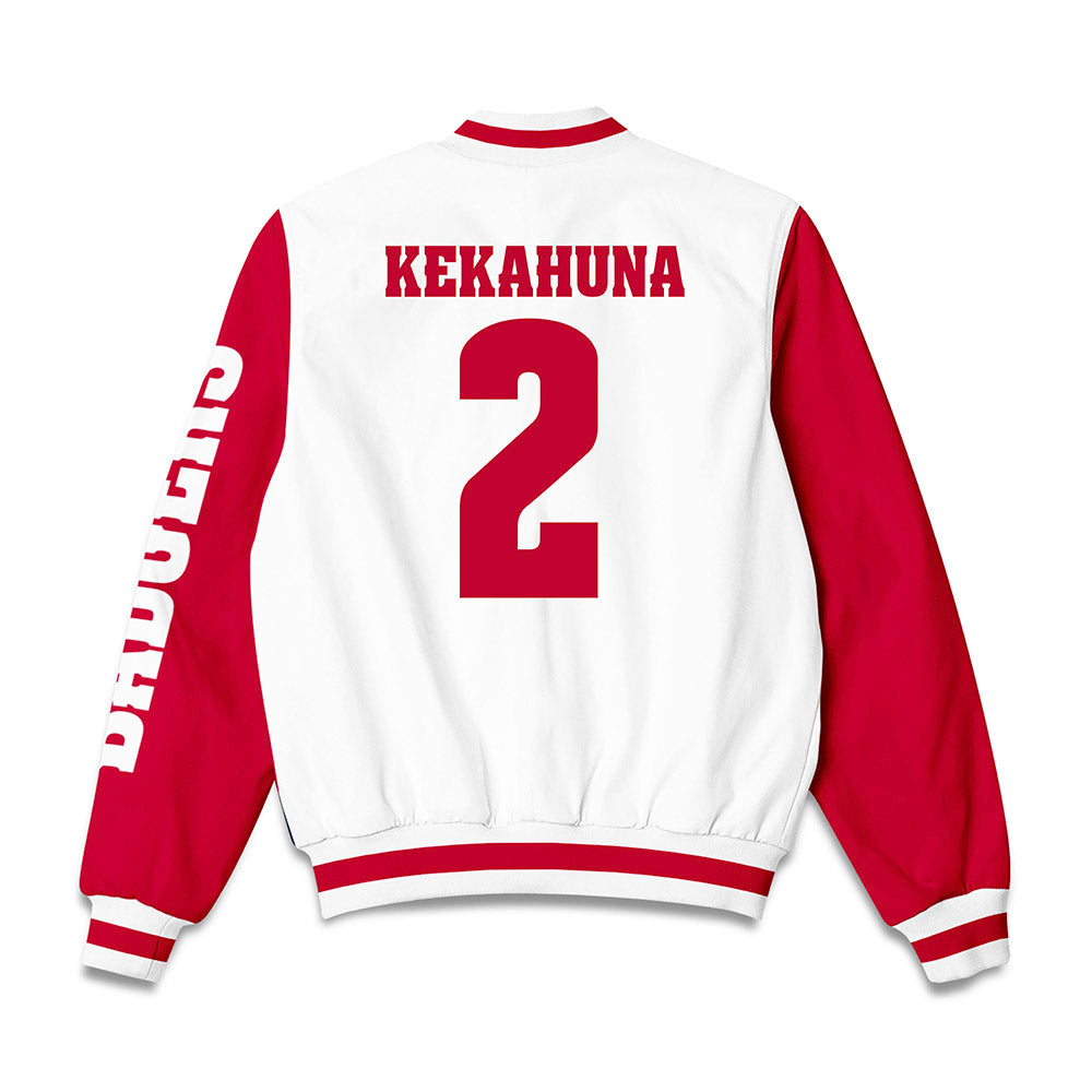 Wisconsin - NCAA Football : Trech Kekahuna - Bomber Jacket-1