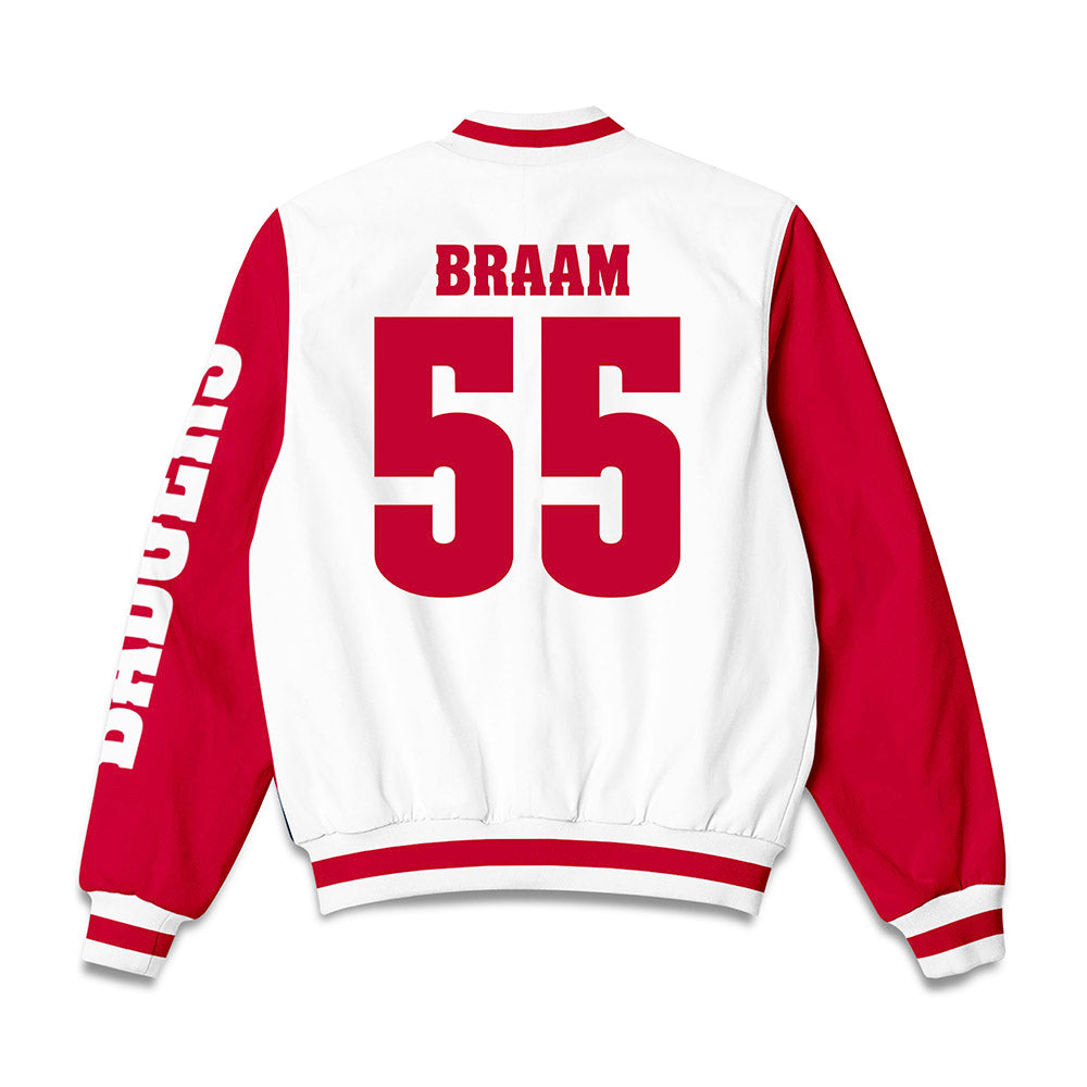 Wisconsin - NCAA Football : Drew Braam - Bomber Jacket-1