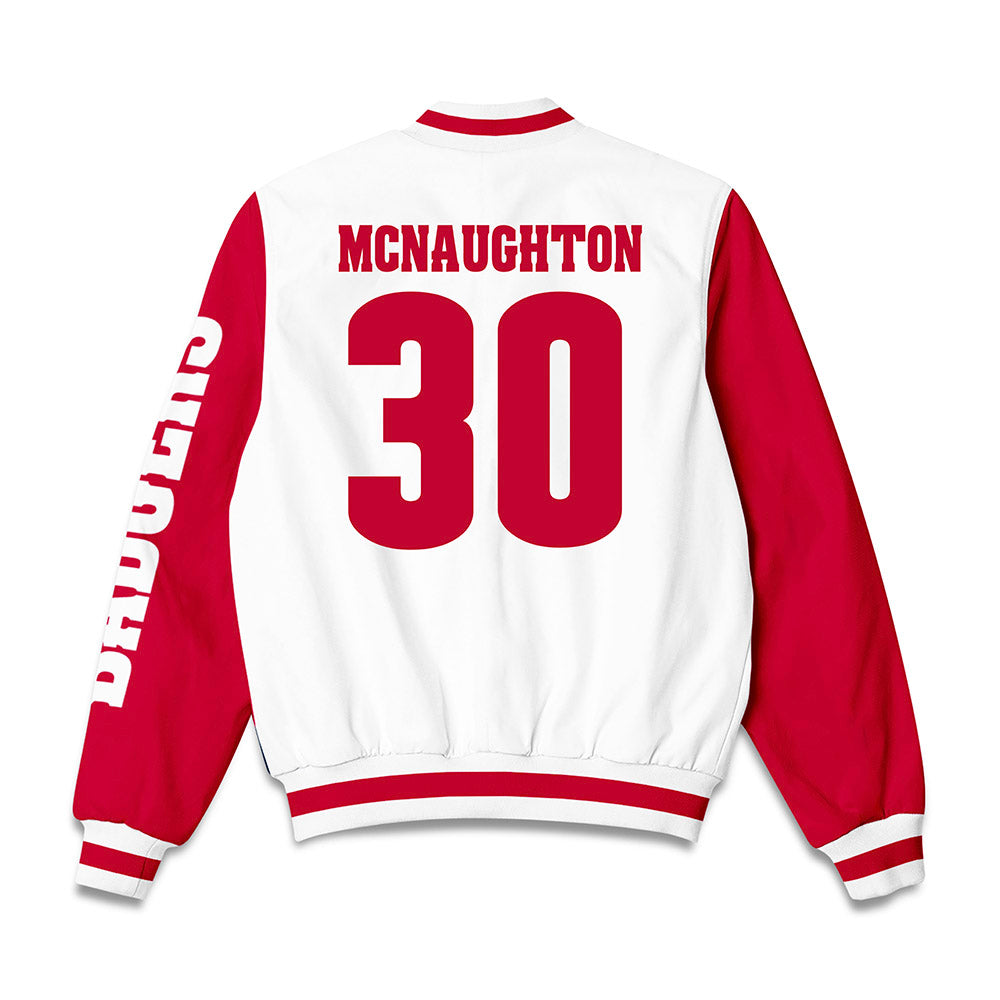 Wisconsin - NCAA Women's Ice Hockey : Ava McNaughton - Bomber Jacket-1