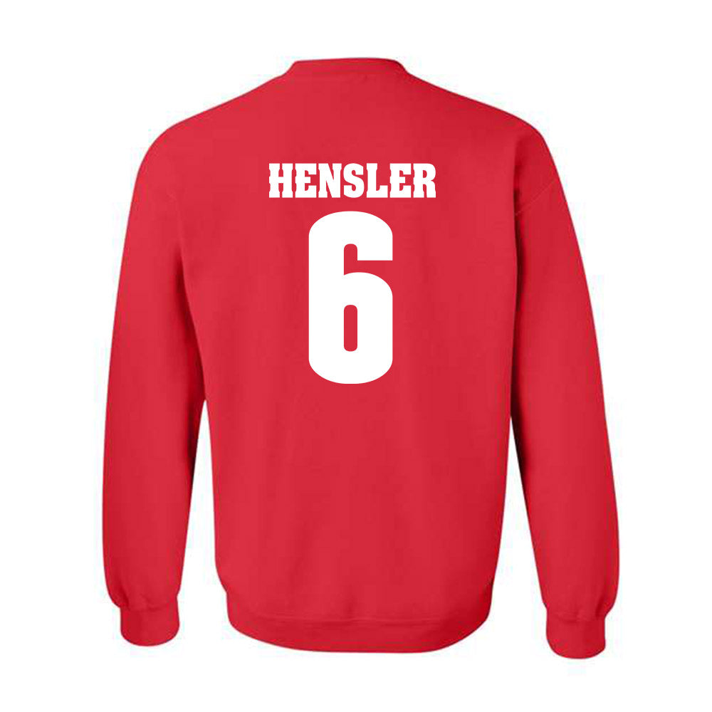 Wisconsin - NCAA Men's Ice Hockey : Logan Hensler - Classic Shersey Crewneck Sweatshirt-1