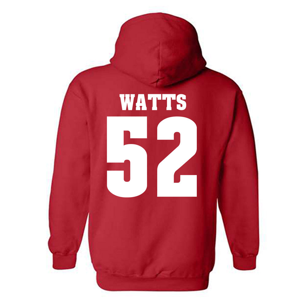 Wisconsin - NCAA Football : Hardy Watts - Classic Shersey Hooded Sweatshirt-1